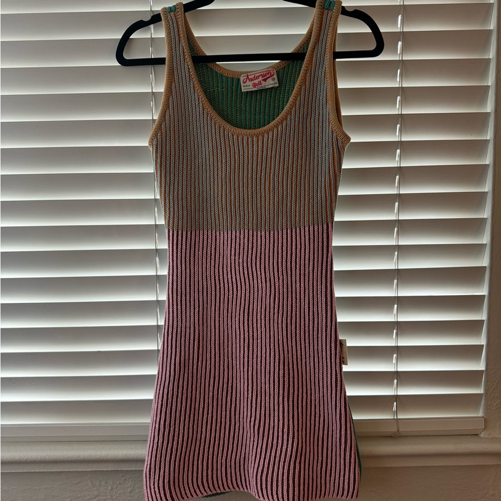 Colorful Striped Mini Dress